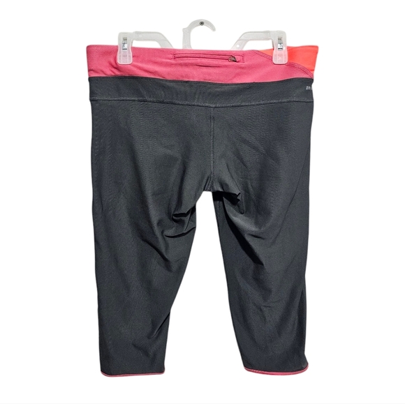 Nike Dri Fit Women's Capri Crop Running Capri Leggings Zip Pocket Gray Sz Large - Picture 7 of 7